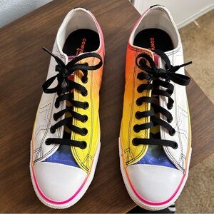 Converse custom made Pride shoes. Men’s size 9 / women’s 11.